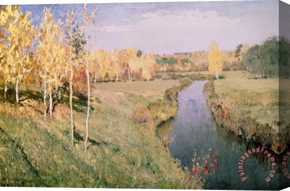 Isaak Ilyich Levitan Golden Autumn Stretched Canvas Painting / Canvas Art