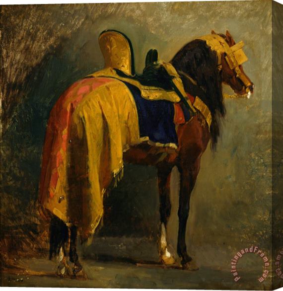 Isidore-Alexandre-Augustin Pils Horse Caparisoned Stretched Canvas Print / Canvas Art