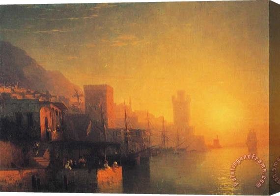 Ivan Constantinovich Aivazovsky Island of Rhodes Stretched Canvas Painting / Canvas Art