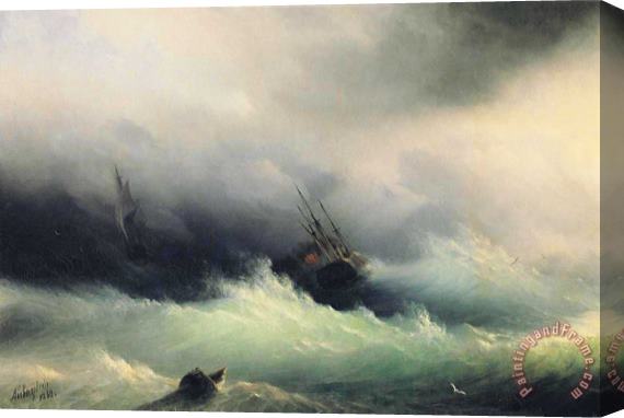 Ivan Constantinovich Aivazovsky Ships in a Storm Stretched Canvas Print / Canvas Art