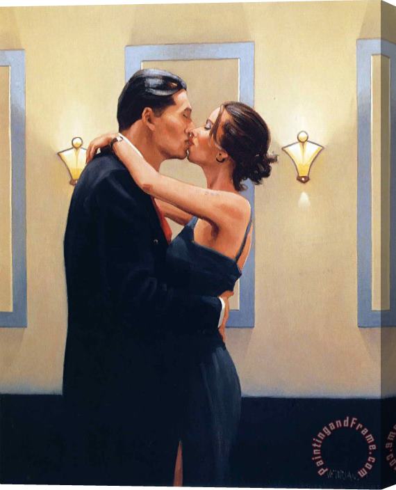 Jack Vettriano Betrayal First Kiss, 2019 Stretched Canvas Print / Canvas Art