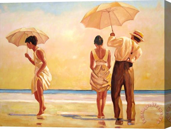 Jack Vettriano Mad Dogs 2 Stretched Canvas Painting / Canvas Art