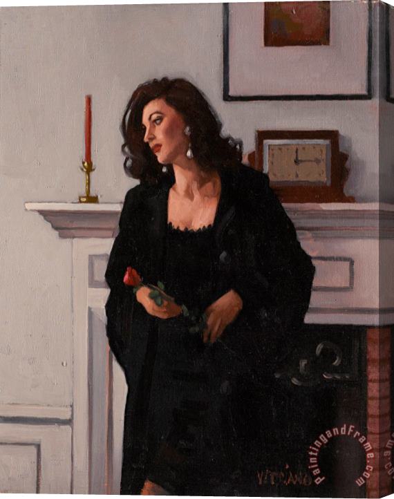 Jack Vettriano Only a Rose, 1997 Stretched Canvas Painting / Canvas Art