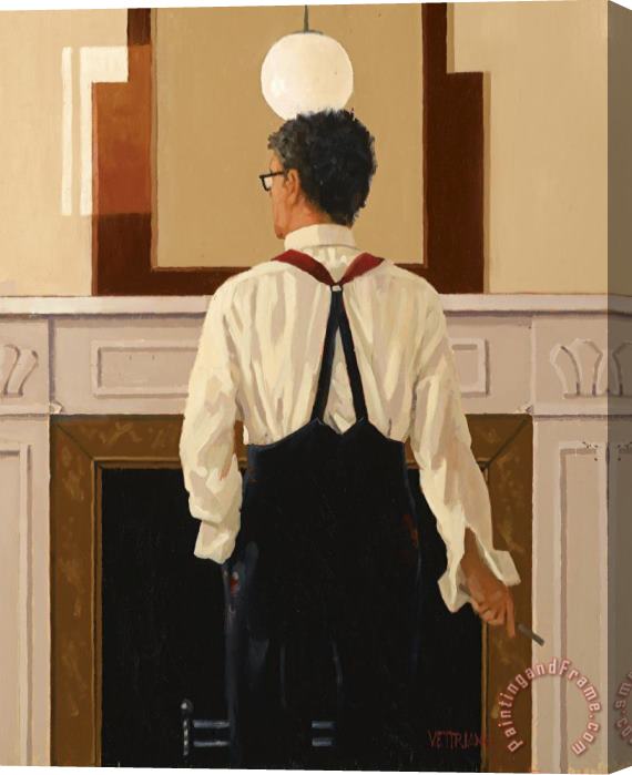 Jack Vettriano Self Portrait After Swannell Stretched Canvas Print / Canvas Art