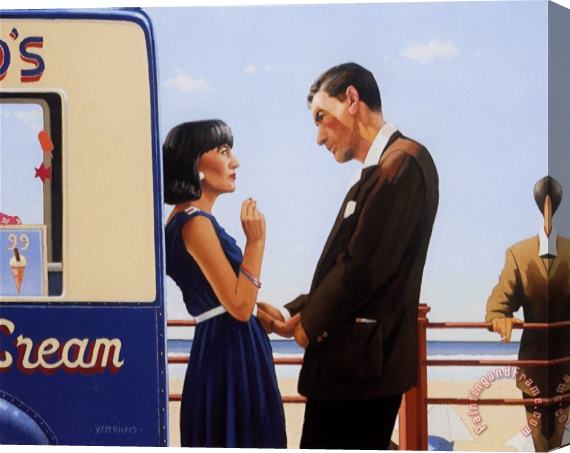 Jack Vettriano The Lying Game Stretched Canvas Painting / Canvas Art