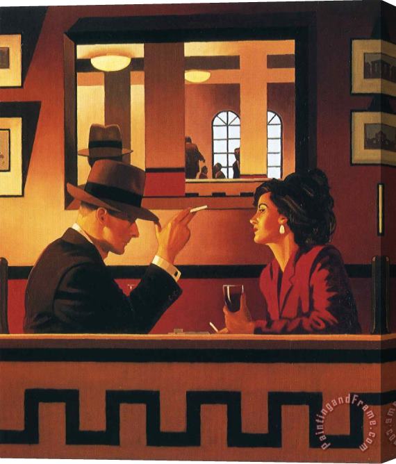 Jack Vettriano The Man in The Mirror Stretched Canvas Print / Canvas Art