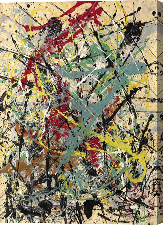 Jackson Pollock Number 16, 1949 Stretched Canvas Painting / Canvas Art