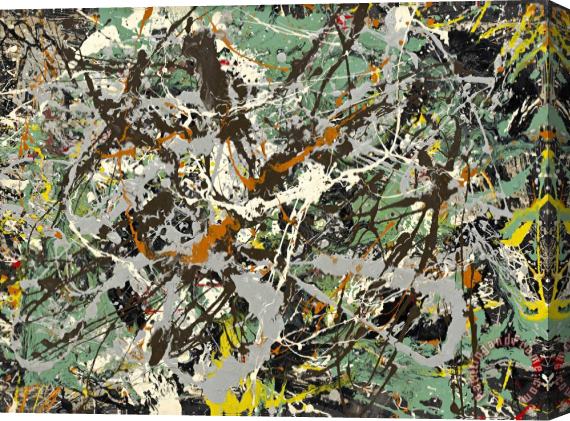 Jackson Pollock Untitled (green Silver) Stretched Canvas Print / Canvas Art
