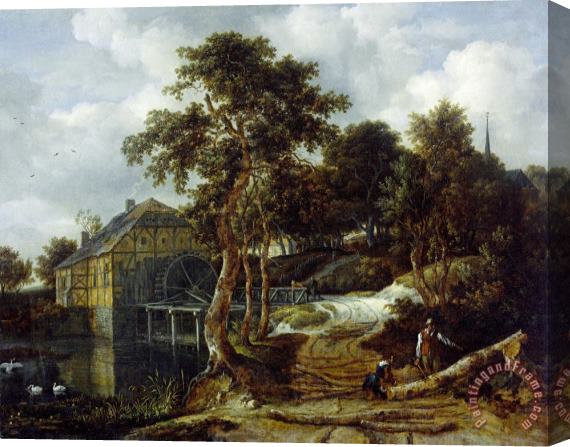 Jacob Isaacksz. Van Ruisdael Landscape with Watermill Stretched Canvas Print / Canvas Art