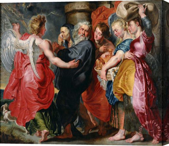 Jacob Jordaens The Flight of Lot And His Family From Sodom (after Rubens) Stretched Canvas Painting / Canvas Art