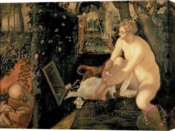Jacopo Robusti Tintoretto Susanna Bathing Stretched Canvas Print / Canvas Art