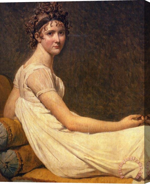 Jacques Louis David Madame Recamier Stretched Canvas Painting / Canvas Art