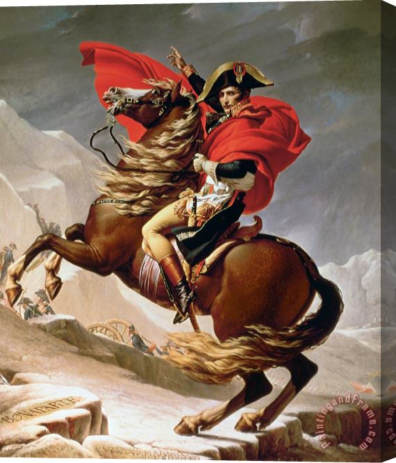 Jacques Louis David Napoleon Crossing the Alps Stretched Canvas Print / Canvas Art