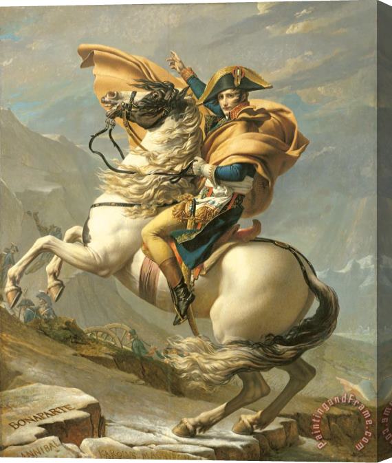 Jacques Louis David Napoleon Stretched Canvas Painting / Canvas Art