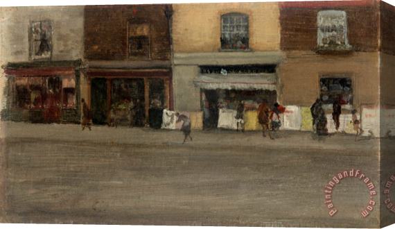 James Abbott McNeill Whistler Chelsea Shops Stretched Canvas Print / Canvas Art