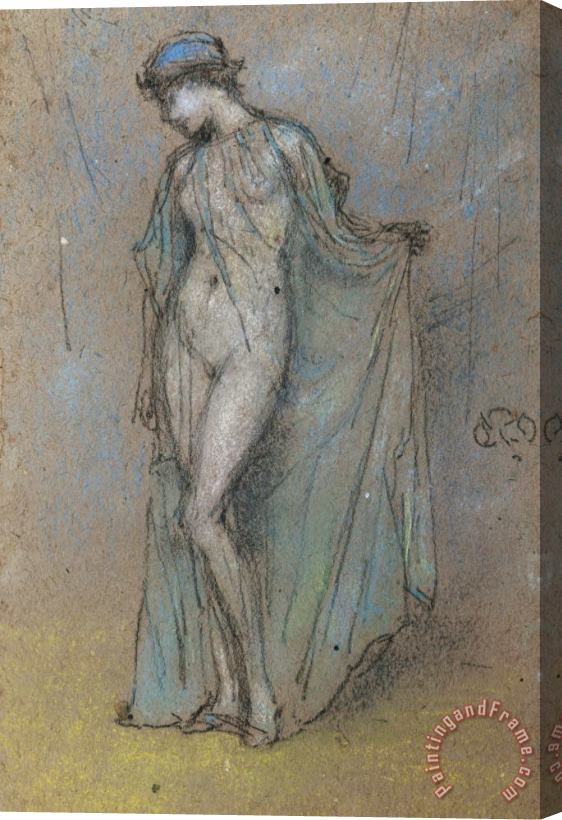 James Abbott McNeill Whistler Female Nude with Diaphanous Gown Stretched Canvas Print / Canvas Art