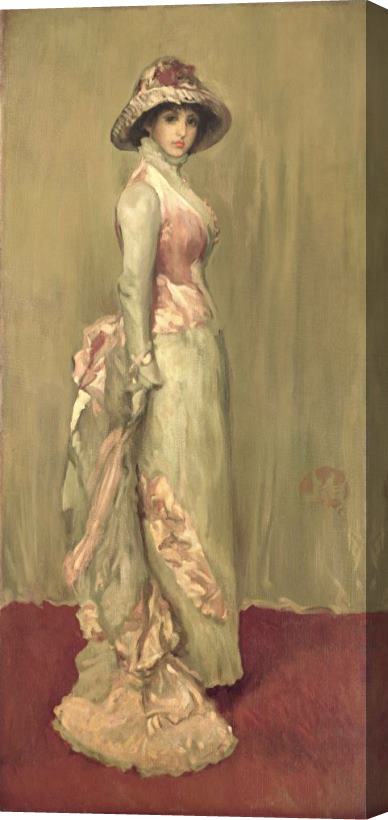 James Abbott McNeill Whistler Harmony in Pink and Grey Lady Meaux Stretched Canvas Painting / Canvas Art