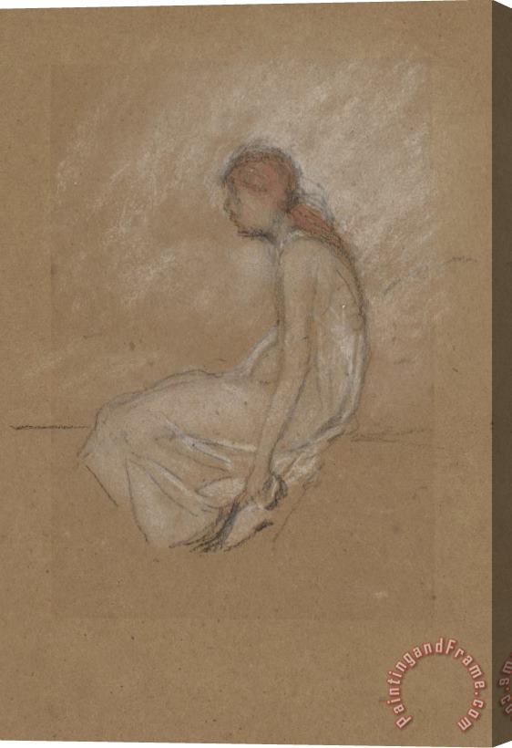 James Abbott McNeill Whistler Seated Woman with Red Hair Stretched Canvas Painting / Canvas Art