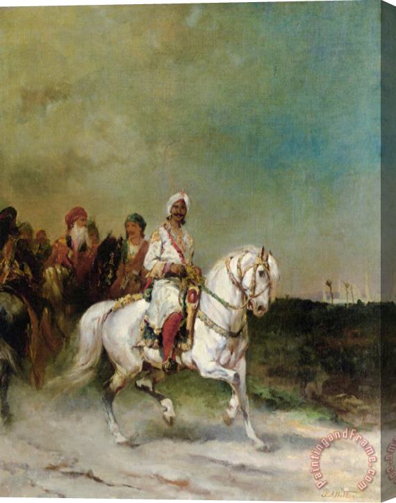 James Alexander Walker A Maharaja on a White Horse Stretched Canvas Print / Canvas Art