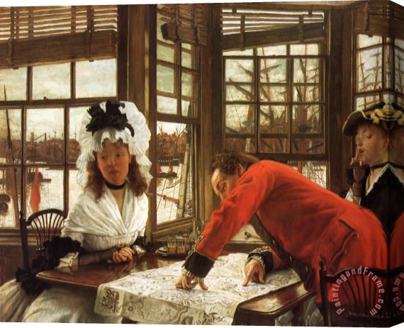 James Jacques Joseph Tissot An Interesting Story Stretched Canvas Painting / Canvas Art