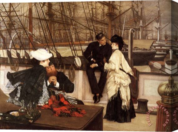 James Jacques Joseph Tissot The Captain And The Mate Stretched Canvas Print / Canvas Art