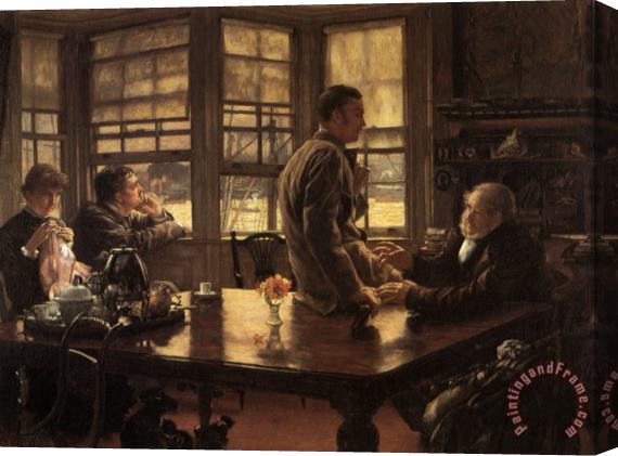 James Jacques Joseph Tissot The Prodigal Son in Modern Life The Departure Stretched Canvas Print / Canvas Art