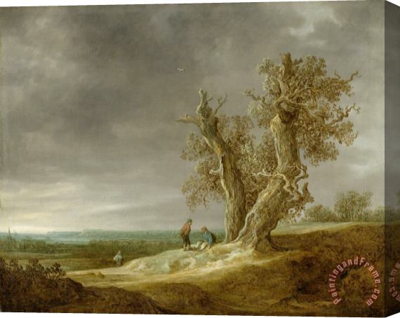 Jan Josefsz Van Goyen Landscape with Two Oaks Stretched Canvas Print / Canvas Art