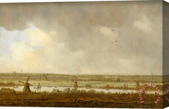 Jan Josefsz Van Goyen Polder Landscape Stretched Canvas Print / Canvas Art