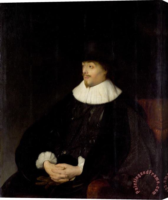 Jan Lievens Portrait of Constantijn Huygens Stretched Canvas Print / Canvas Art