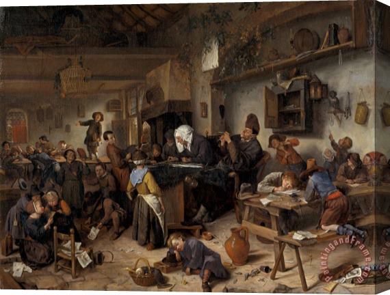 Jan Steen A School for Boys And Girls Stretched Canvas Print / Canvas Art