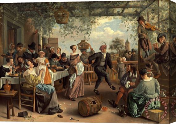 Jan Steen The Dancing Couple Stretched Canvas Print / Canvas Art