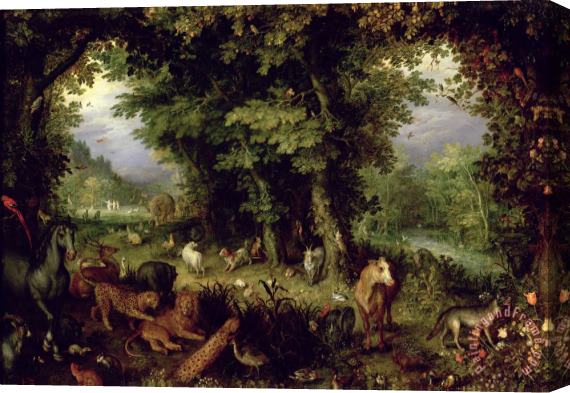 Jan the Elder Brueghel Earth or The Earthly Paradise Stretched Canvas Painting / Canvas Art