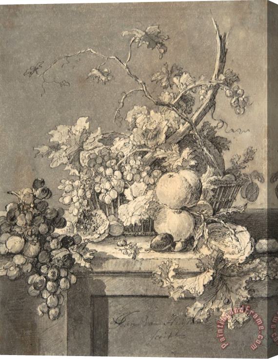 Jan Van Huysum A Basket of Fruit Stretched Canvas Print / Canvas Art