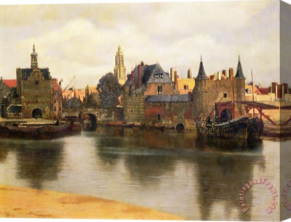 Jan Vermeer View of Delft Stretched Canvas Painting / Canvas Art