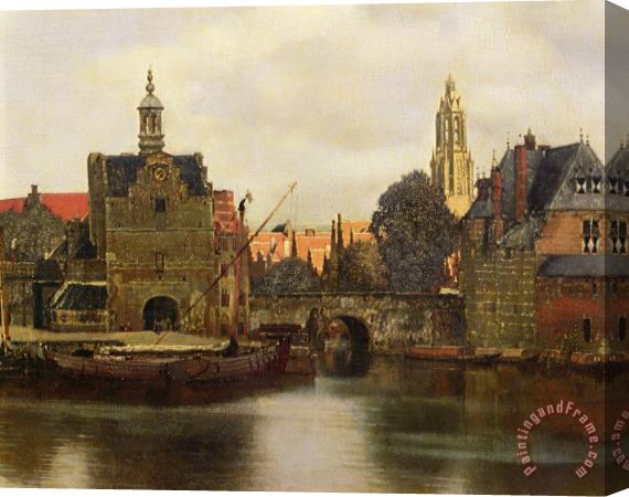 Jan Vermeer View of Delft Stretched Canvas Painting / Canvas Art