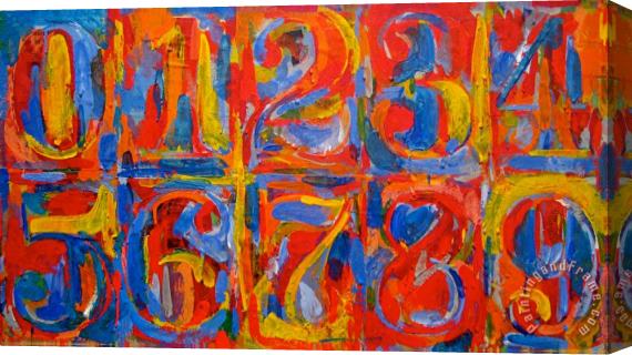 jasper johns Zero Nine Stretched Canvas Painting / Canvas Art
