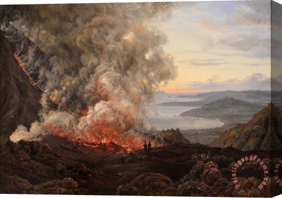 J.C. Dahl Eruption of The Volcano Vesuvius Stretched Canvas Print / Canvas Art