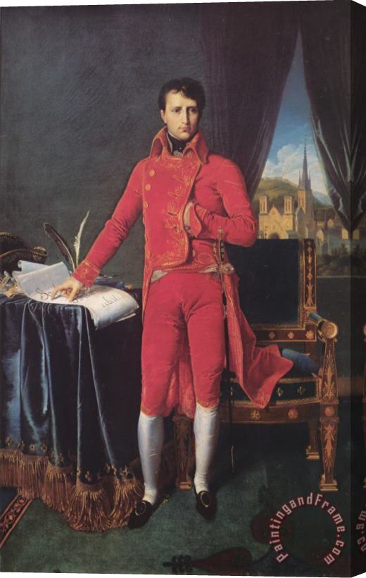 Jean Auguste Dominique Ingres Bonaparte As First Consul Stretched Canvas Painting / Canvas Art