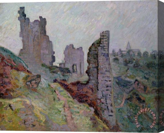 Jean Baptiste Armand Guillaumin Ruins In The Fog At Crozant Stretched Canvas Print / Canvas Art