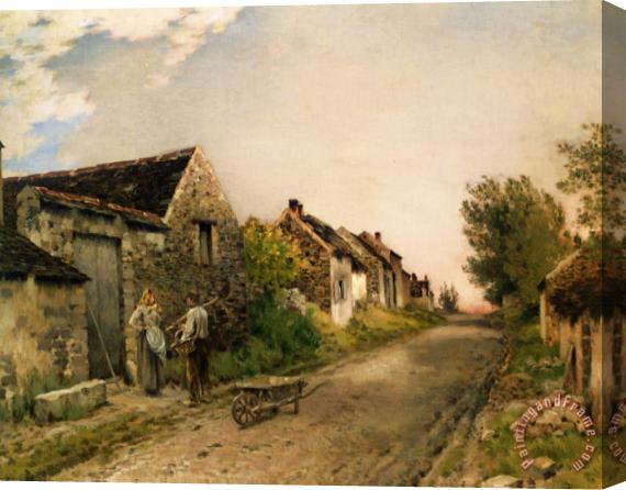 Jean-Charles Cazin The Gossips Stretched Canvas Print / Canvas Art