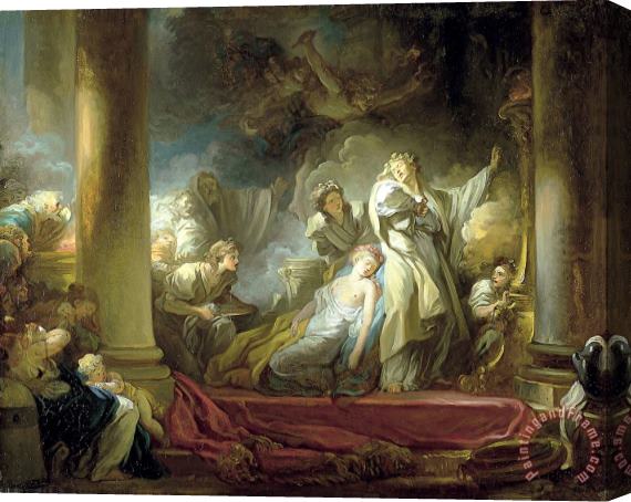 Jean Honore Fragonard El Sacrificio De Caliroe Stretched Canvas Painting / Canvas Art