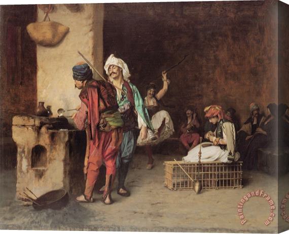 Jean Leon Gerome A Cafe in Cairo Stretched Canvas Print / Canvas Art