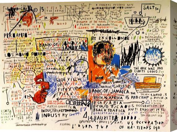 Jean-michel Basquiat 50 Cent Piece Stretched Canvas Print / Canvas Art