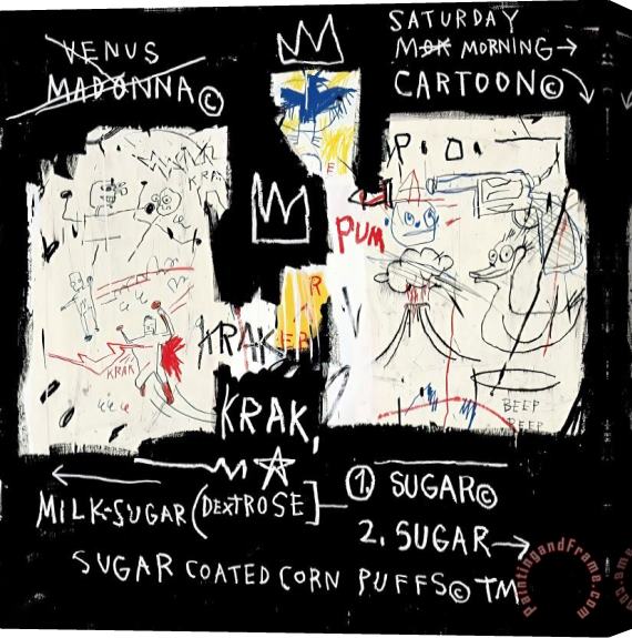 Jean-michel Basquiat A Panel of Experts, 1982 Stretched Canvas Print / Canvas Art