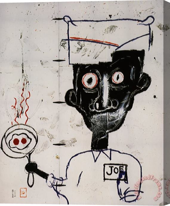 Jean-michel Basquiat Eyes And Eggs Stretched Canvas Print / Canvas Art