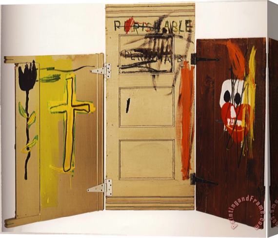 Jean-michel Basquiat Gravestone Stretched Canvas Print / Canvas Art