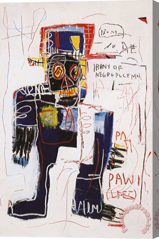 Jean-michel Basquiat Ironew York of The Negro Policeman Stretched Canvas Painting / Canvas Art