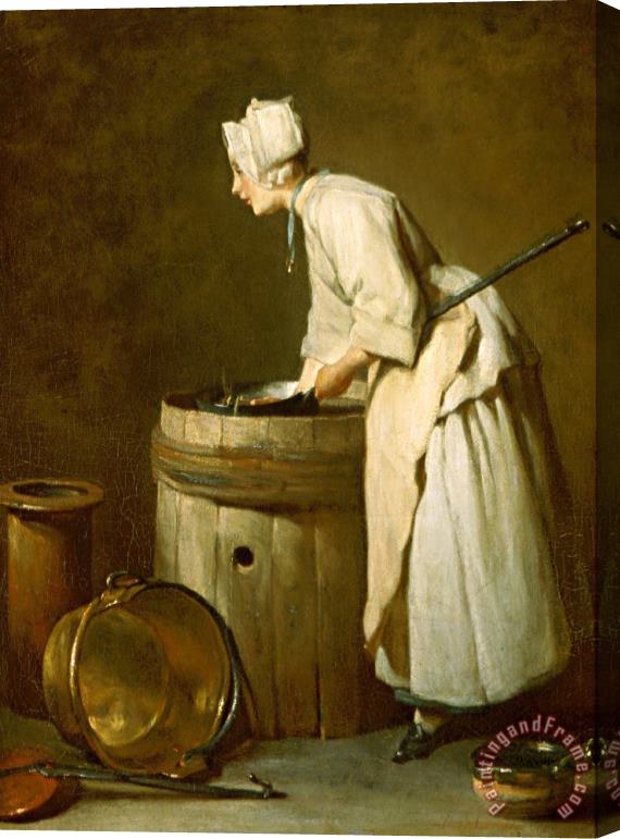 Jean-simeon Chardin The Scullery Maid Stretched Canvas Painting / Canvas Art