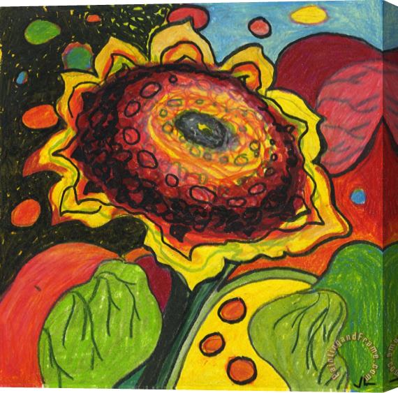 Jennifer Lommers Sunflower Surprise Stretched Canvas Print / Canvas Art
