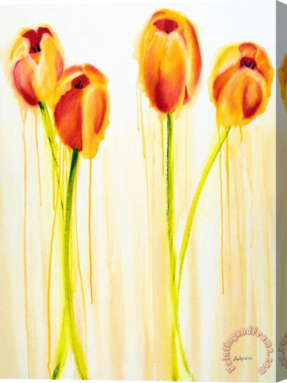 Jerome Lawrence Tulips are People XVII Stretched Canvas Print / Canvas Art